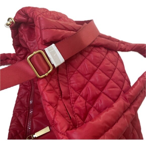Jill & Ally Quilted Nylon Tote Bag Red NWT - Picture 4 of 10